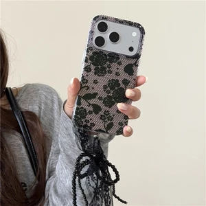 Điện thoại 17 Pro max Họa tiết hoa ren Chất liệu TPU Vỏ điện thoại xử lý IMD