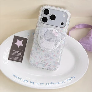 Điện thoại 17 Pro max Hoa hình voi Chất liệu TPU xử lý IMD Vỏ điện thoại