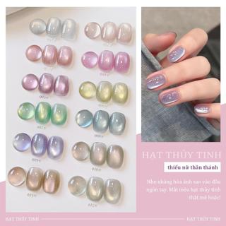 Miss Gooey Sơn móng tay gel họa tiết mắt mèo đính hạt thủy tinh kiểu nữ thần Phong cách mới Xuân/Hè 2026 Hợp thời trang và giúp da trông trắng sáng hơn