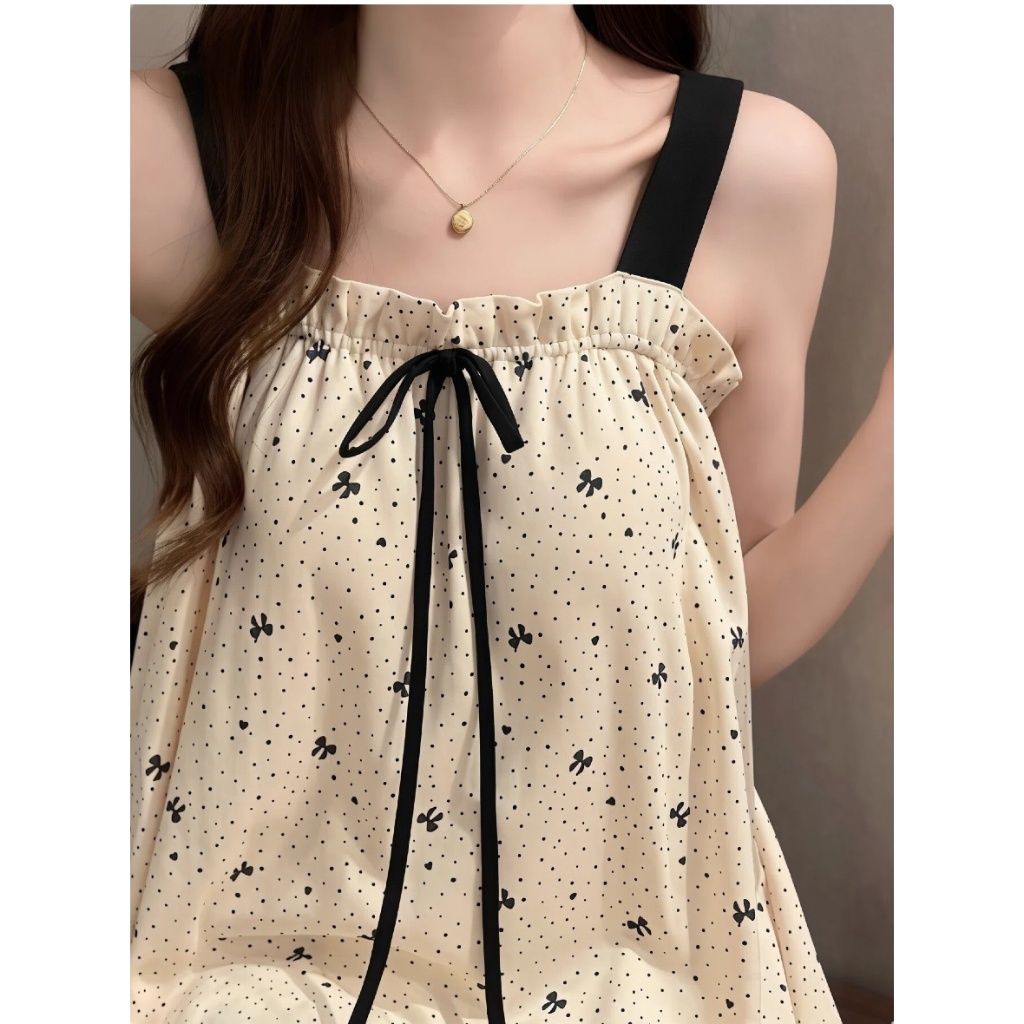 Đầm ngủ hai dây cotton mây cao cấp – Có đệm ngực, vải mềm mịn thoáng khí – Form dài thoải mái, mặc nhà hay đi chơi đều thanh lịch – Mẫu mới 2026