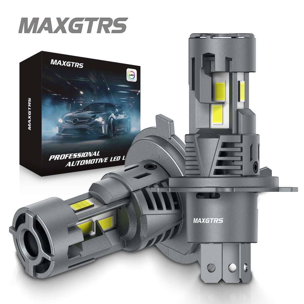 MAXGTRS Mới 30000LM H4 Bóng Đèn LED 9003 HB2 Đèn Pha LED Chùm Cao Và Thấp Có Quạt Không Dây 110W Đèn Pha Ô Tô 12V