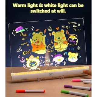Bảng vẽ phát sáng trẻ em có thể loại bỏ đồ chơi máy tính bảng acrylic hai mặt huỳnh quang graffiti cho bé