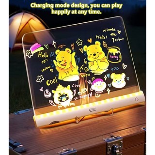 Bảng vẽ phát sáng trẻ em có thể loại bỏ đồ chơi máy tính bảng acrylic hai mặt huỳnh quang graffiti cho bé