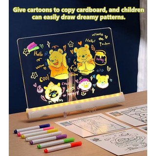 Bảng vẽ phát sáng trẻ em có thể loại bỏ đồ chơi máy tính bảng acrylic hai mặt huỳnh quang graffiti cho bé