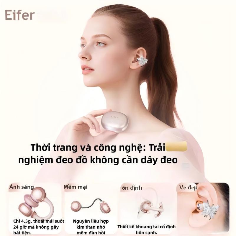【Hàng Có Sẵn】Tai nghe Bông tai butterfly Bluetooth không dây Đeo vững không rơi Siêu tiết kiệm pin Chống nước chống mồ hôi Dùng học tập, làm việc, giải trí