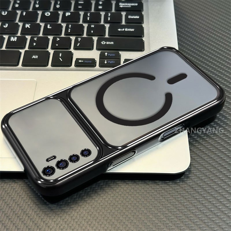 Ốp Lưng Cho Realme 5 5i 5s 6i C3 Thẩm Mỹ Silicon Cao Cấp Mạ Điện Trong Suốt Vỏ Điện Thoại Cùng Dòng Màu Hút Từ Tính Vòng Thiết Kế Mới