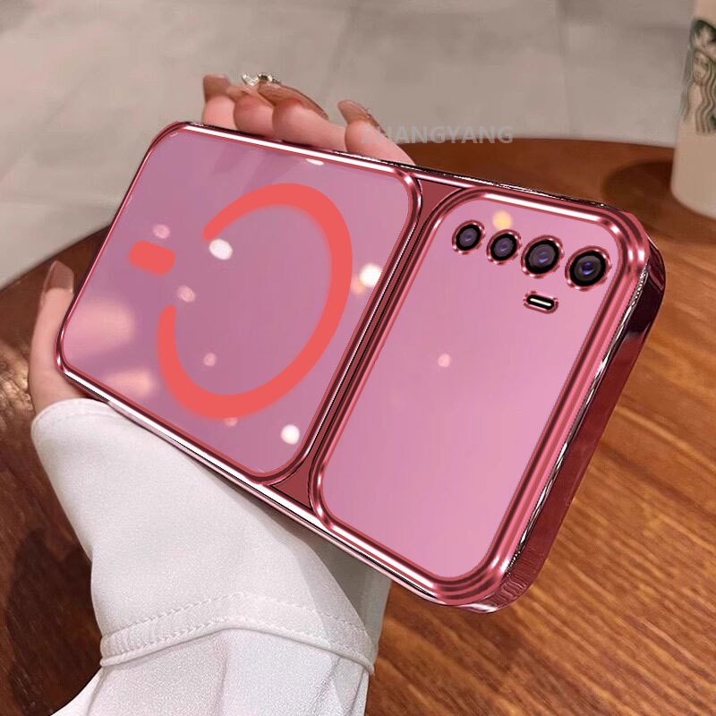 Ốp Lưng Cho Realme 5 5i 5s 6i C3 Thẩm Mỹ Silicon Cao Cấp Mạ Điện Trong Suốt Vỏ Điện Thoại Cùng Dòng Màu Hút Từ Tính Vòng Thiết Kế Mới