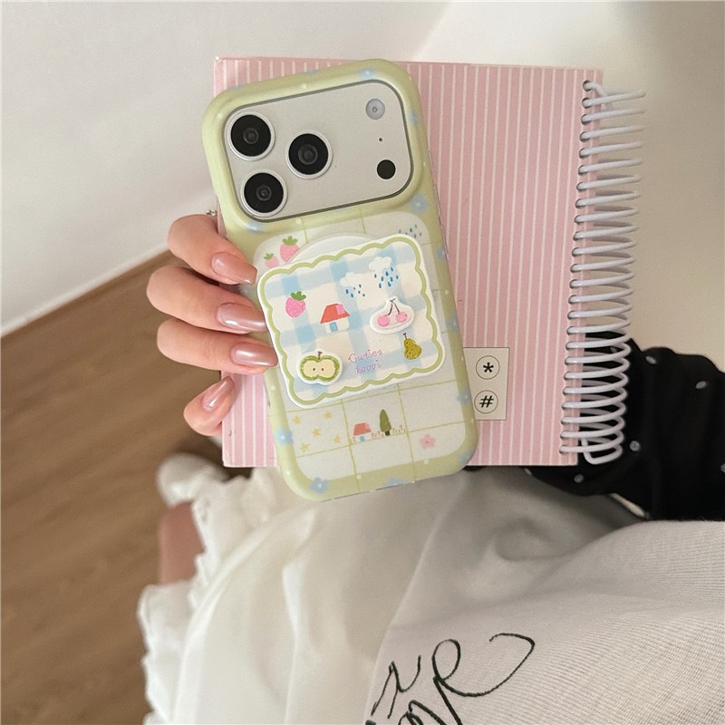 Ốp điện thoại TPU họa tiết xanh nông thôn cho iPhone 17 Pro Max