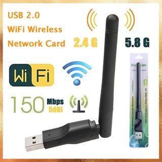 150M Ralink MT-7601 USB 2.0 WiFi Card mạng không dây Ăng-ten 802.11 b / g / n LAN Adapter
