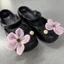 Giày Sandal Nữ DIY Quyến Rũ Bộ Hồng Organza Hoa Ngọc Trai Nút Lỗ Giày Trang Trí Phụ Kiện