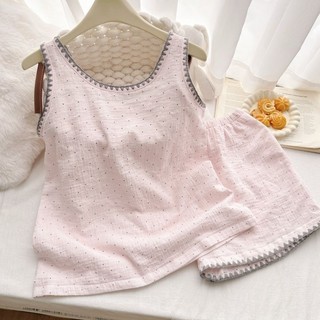 Bộ quần short không tay thông thường dành cho nữ Wave Point Pyjama