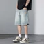 Quần Short Nam Denim Dáng Rộng Thoải Mái, Mỏng Nhẹ Mát Mẻ, Thời Trang Mùa Hè, Vải Lạnh Mềm Mại, Độ Co Giãn Cao