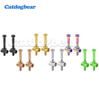 Catdogbear Bộ Ốc Vít + Đai Ốc + Vòng Đệm Cố Định Yên Xe Đạp Leo Núi M5x30 / 40mm Bằng Titan