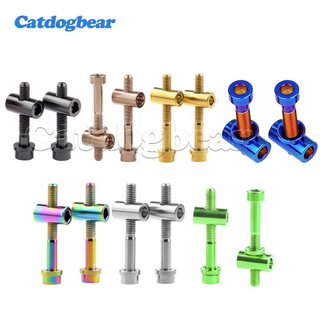 Catdogbear Bộ Ốc Vít + Đai Ốc + Vòng Đệm Cố Định Yên Xe Đạp Leo Núi M5x30 / 40mm Bằng Titan