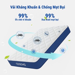 Nệm lò xo bỏ túi COSOVA Cool - Vải chống đá & Bọt Gel thoáng khí 20 / 25CM