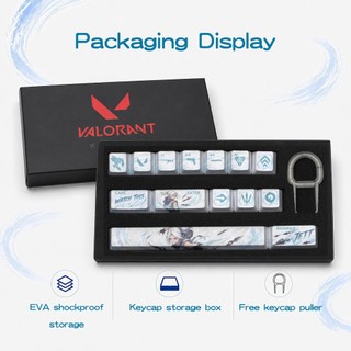 BỘ Kỹ Năng Đại Lý Keycaps VALORANT Cho Bàn Phím Cơ 14 Phím