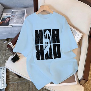 WASSUP 2026 Phong Cách Mới Nam Tay Ngắn Phong Cách Hàn Quốc Cổ Tròn Rời Vải Mềm Thiết Kế Tinh Tế In Họa Tiết