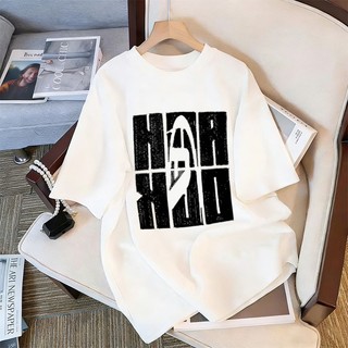 WASSUP 2026 Phong Cách Mới Nam Tay Ngắn Phong Cách Hàn Quốc Cổ Tròn Rời Vải Mềm Thiết Kế Tinh Tế In Họa Tiết