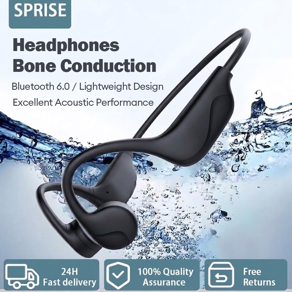 SPRISE Tai nghe X3 mới Tai nghe không dây dẫn xương thể thao Tai nghe chạy bộ có Mic