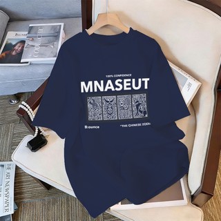 WASSUP 2026 Phong Cách Mới Nam Tay Ngắn Phong Cách Hàn Quốc Cổ Tròn Rời Vải Mềm Làm Tinh Tế Dòng Động Vật In Họa Tiết