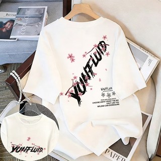 WASSUP 2026 Phong Cách Mới Nam Tay Ngắn Phong Cách Hàn Quốc Cổ Tròn Rời Vải Mềm Thiết Kế Chữ Hoa Tinh Tế Họa Tiết In Hình