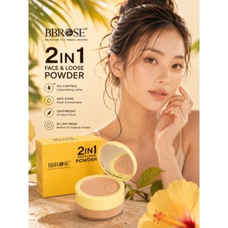 BBROSE Kiểm soát dầu Loose Powder Light Matte Hidden Pores Lâu trôi