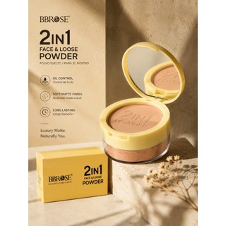 BBROSE Kiểm soát dầu Loose Powder Light Matte Hidden Pores Lâu trôi