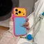 Ốp Lưng Cứng Khối Màu Tươi Mùa Hè Có Dây Đeo Tương Thích Cho iPhone 13 Pro Max 14 Pro Max 15 Pro Max 16 Pro Max 17 Pro Max Cover