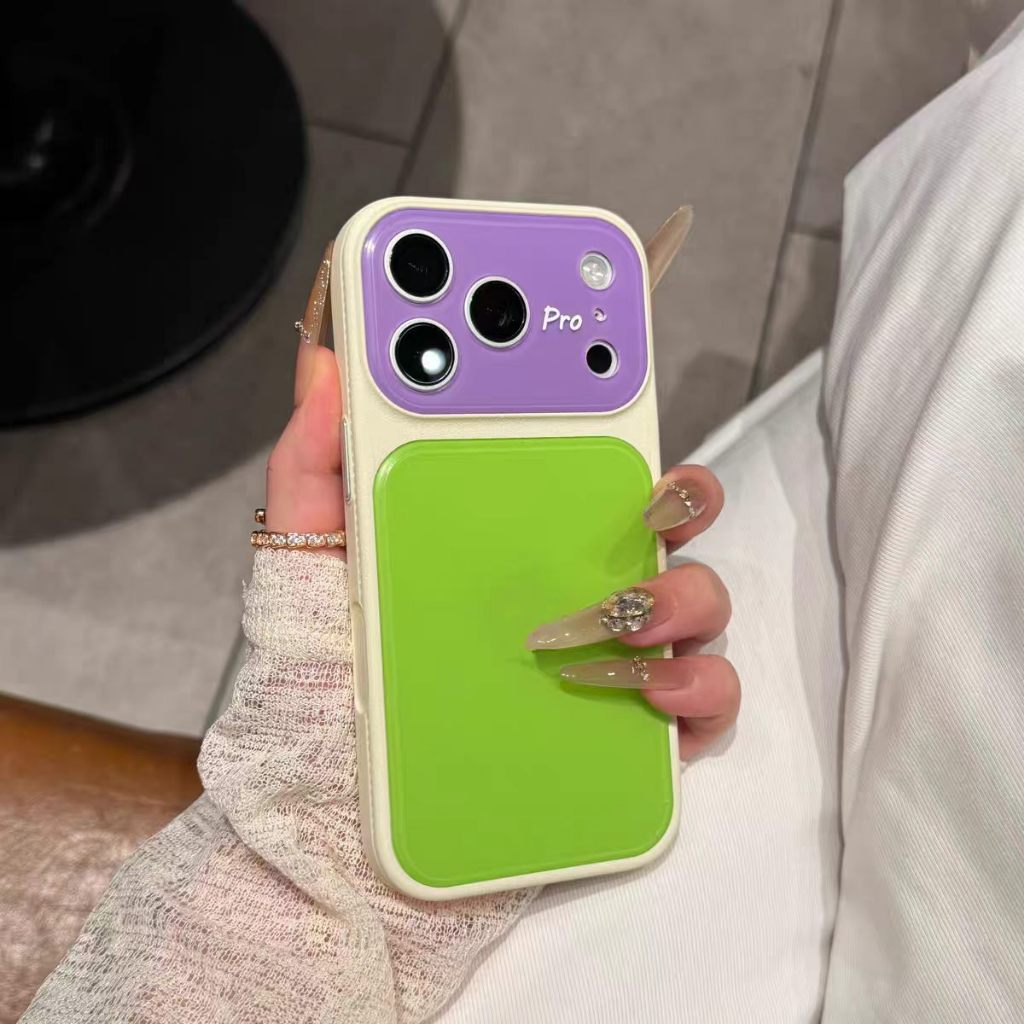 Ốp Lưng Cứng Khối Màu Tươi Mùa Hè Tương Thích Cho iPhone 13 Pro Max 14 Pro Max 15 Pro Max 16 Pro Max 17 Pro Max Cover