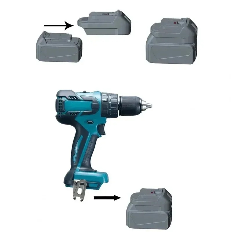 Bộ Chuyển Đổi Pin BPS18M Cho Đen + Decker / Stanley 20V Pin Lithium Cho Makita 18V Dụng Cụ Không Dây