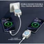 Bộ chuyển đổi sạc dừng tự động thông minh ECILY 140W Bộ chuyển đổi sạc tự động AI, Trạm sạc điện thoại tắt nguồn tự động có bộ nhớ bảo vệ Bộ đệm silicon