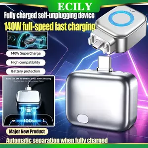Bộ chuyển đổi sạc dừng tự động thông minh ECILY 140W Bộ chuyển đổi sạc tự động AI, Trạm sạc điện thoại tắt nguồn tự động có bộ nhớ bảo vệ Bộ đệm silicon