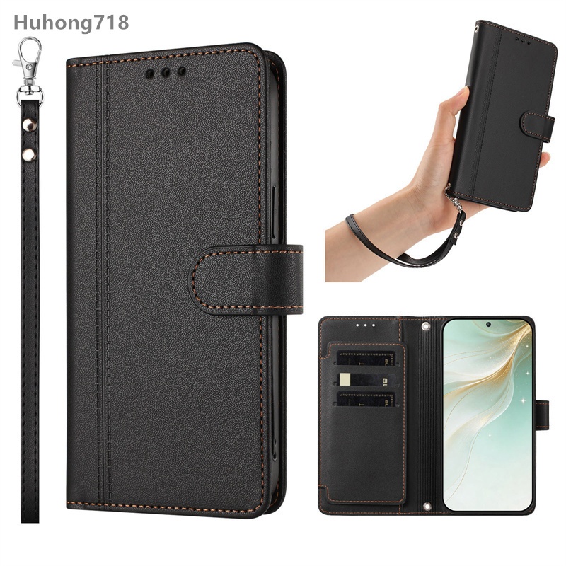 Dành Cho Samsung Galaxy A6 A7 A8 A27 A57 Note 8 9 10 Lite 2018 Plus 5G Ví Lật Bao Da Bảo Vệ Thả Có Khe Cắm Thẻ Vỏ Silicon Mềm Dây Đeo Tay Sạc Không Dây