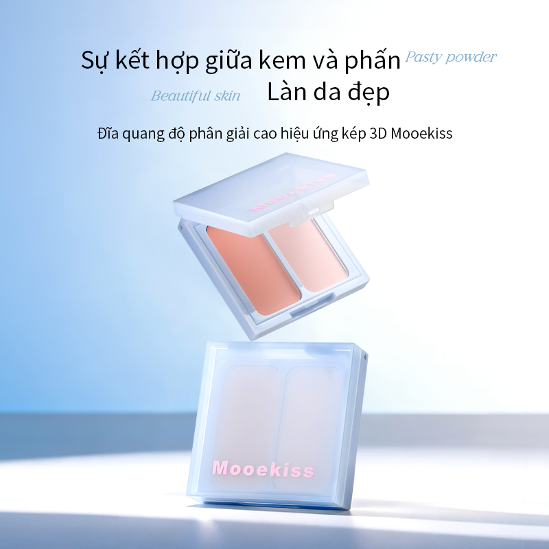 [LIVE Combo 2] Combo 2 Bảng Tạo Khối Mooekiss 2 Màu Highlight Stick, Tạo Khối 3D, Làm Sáng Da, Dễ Tán