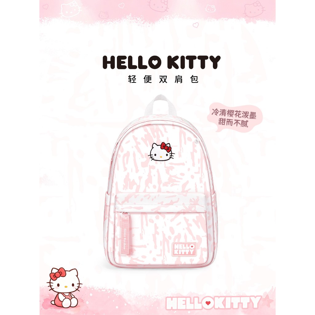 Hellokitty Schoolbag ins Niche Cao Cấp Cấp Cấp Trung Học Cơ Sở Đại Học Nữ Ba Lô 2026 Mới Phong Cách Hàn Quốc Hồng