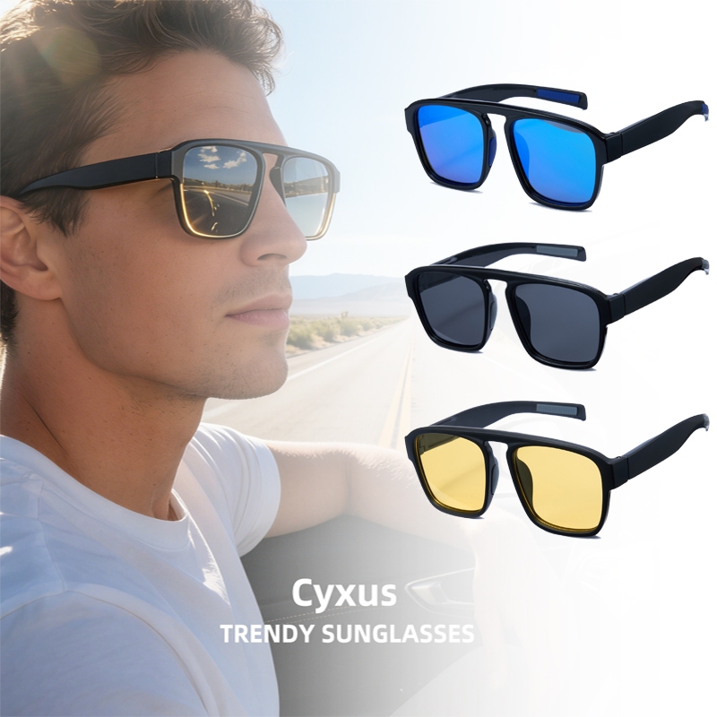CyxusKính râm phân cực / Kính râm thời trang / Gọng kính TR90 / Chống tia UV400 / Dành cho cả nam và nữ / Thích hợp cho các hoạt động ngoài trời P1347