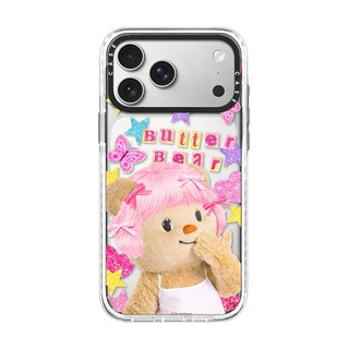 Dành Cho iPhone 17 16 15 14 13 Pro Max Plus Cherry ButterBear Heart Start Acrylic Hard PC Back Cover