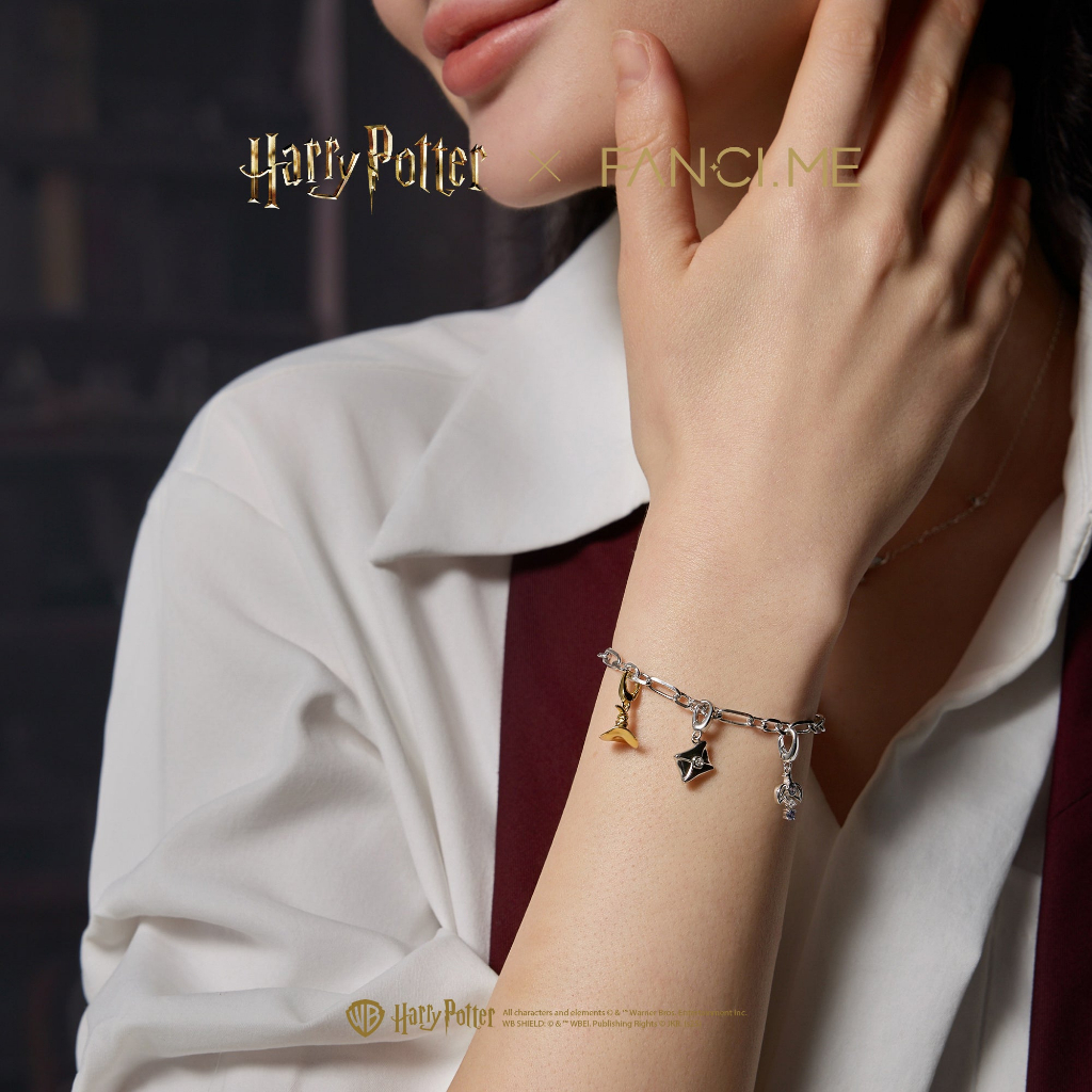 FANCIME x Harry Potter Sterling Silver Charm Mặt dây chuyền Vòng tay DIY Vòng cổ DIY Phải có Jewerly cho Potterhead (Chỉ mặt dây chuyền)