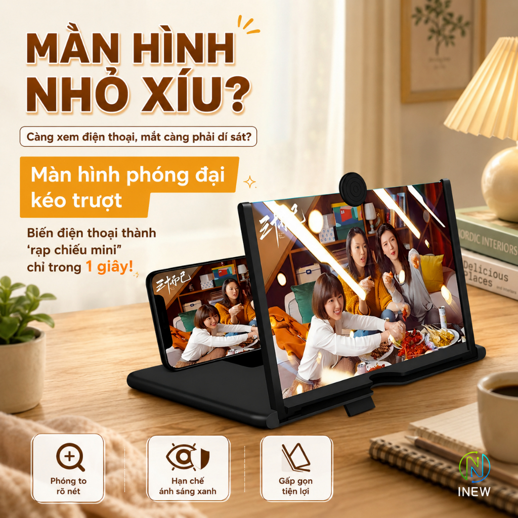 Điện thoại di động Máy tính để bàn Bộ khuếch đại màn hình Co giãn Giá đỡ điện thoại di động Màn hình 3d HD Kính lúp điện thoại di động