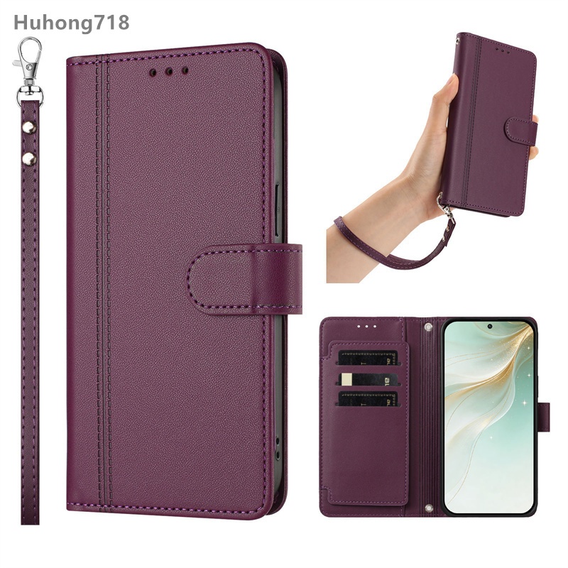 Dành Cho Vivo Ikoo Z9 Turbo Z9S Z9X Z10 Z10X Z11 15 15R Lite Pro 5G Ví Lật Bao Da Bảo Vệ Thả Có Khe Cắm Thẻ Vỏ Silicon Mềm Dây Đeo Tay Sạc Không Dây