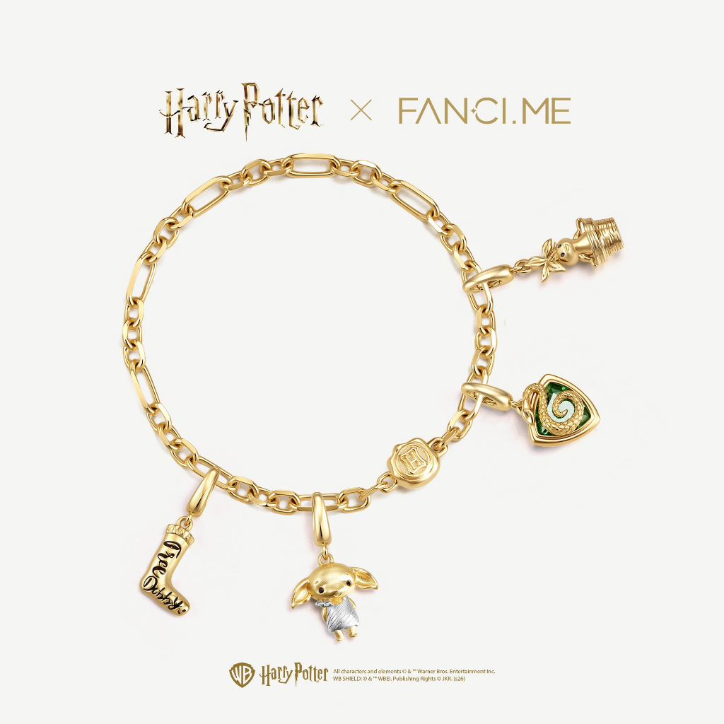 FANCIME x Harry Potter Sterling Silver Charm Mặt dây chuyền kỷ niệm DIY Jewerly (Không có vòng tay / Dây chuyền)