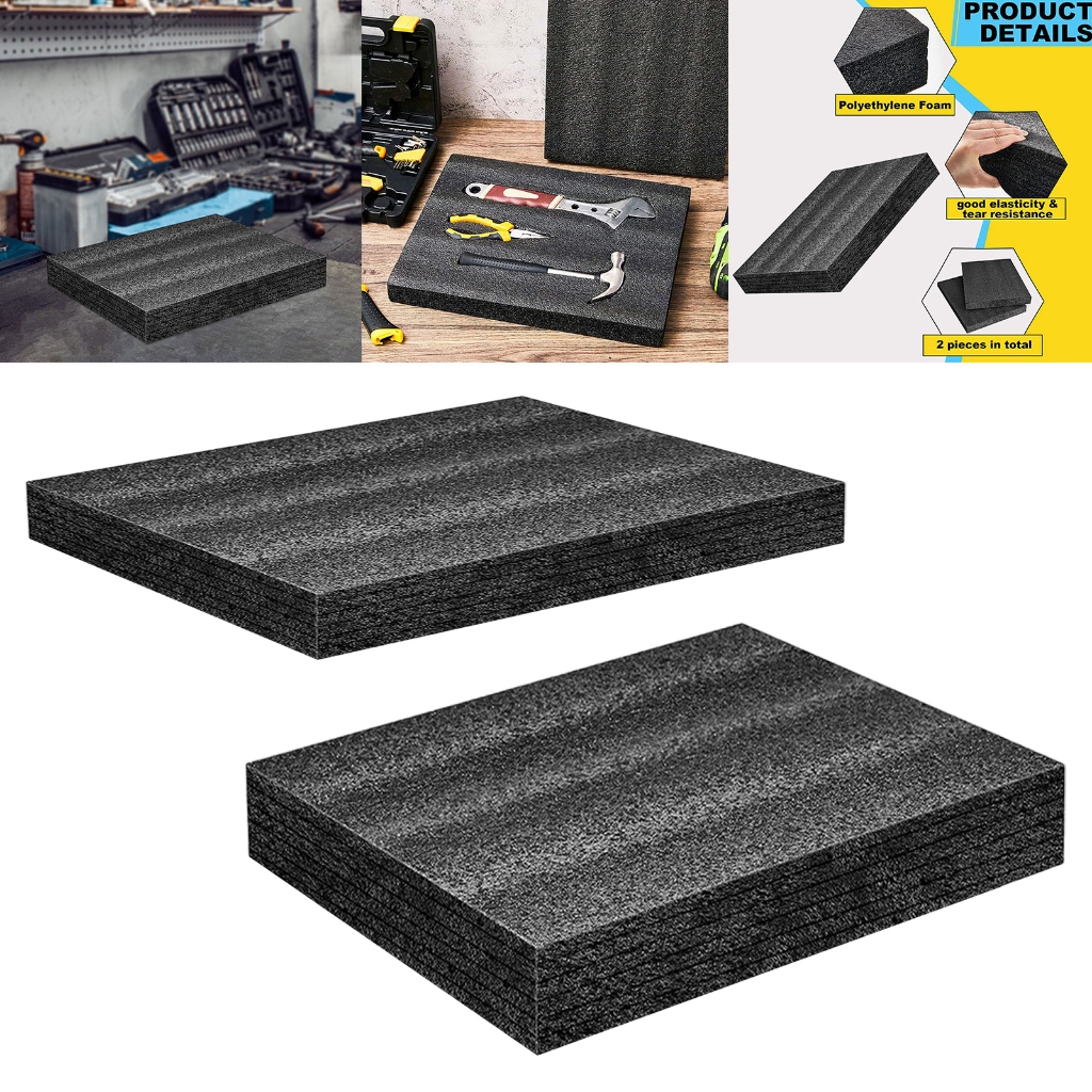 Tấm xốp Polyethylene Đệm đen Tấm đóng gói xốp Hộp công cụ Tấm xốp Polyethylene cho hộp dụng cụ Bảo quản máy ảnh và đồ thủ công