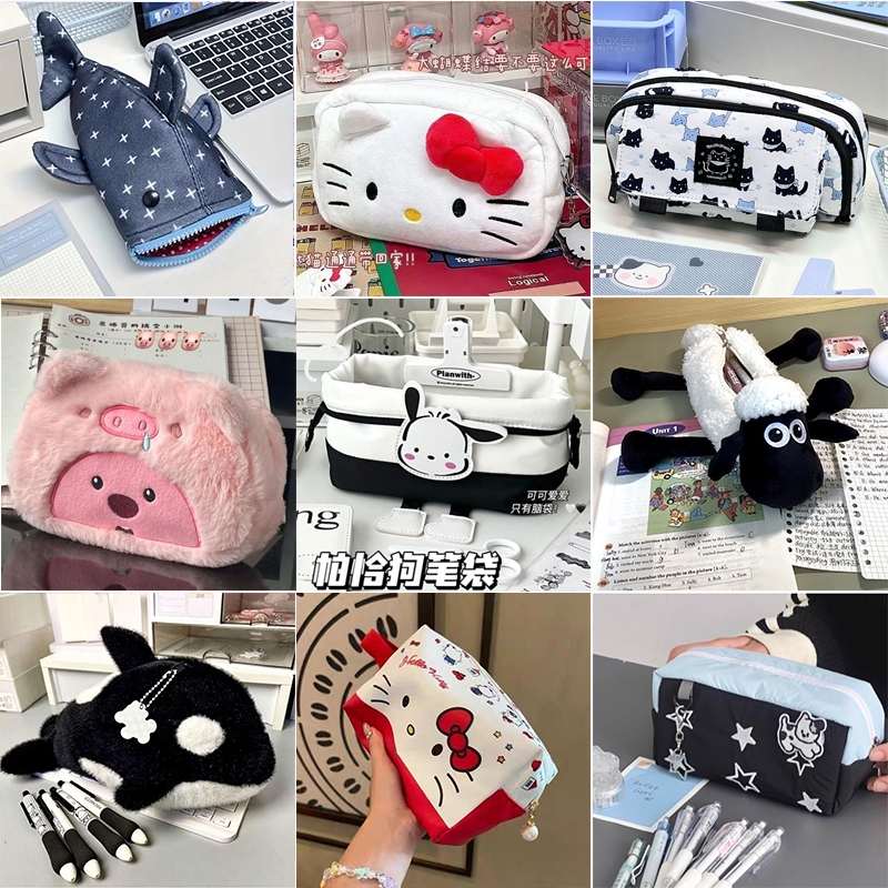 2026 Phong Cách Sang Trọng Beaver Loopy Hộp Đựng Bút Chì Hoạt Hình Dễ Thương Túi Văn Phòng Phẩm Dung Tích Lớn Túi Trang Điểm