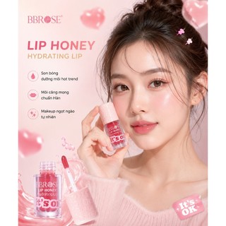 BBROSE Gương bóng nước phong cách Hàn Quốc Lip Glaze Kem dưỡng ẩm giữ màu chống dính