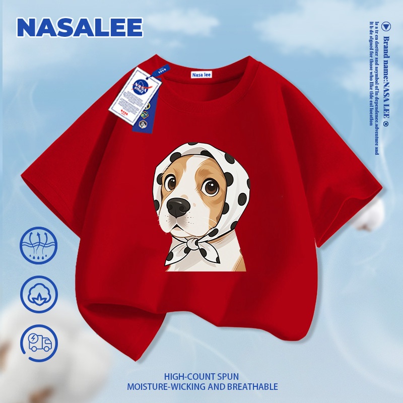 [Giao hàng trong ngày] NASA Hợp thời trang Phong cách mới Cotton nguyên chất cho trẻ em tay ngắn thoải mái In hình Piccolo thân thiện với da