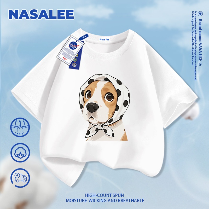 [Giao hàng trong ngày] NASA Hợp thời trang Phong cách mới Cotton nguyên chất cho trẻ em tay ngắn thoải mái In hình Piccolo thân thiện với da