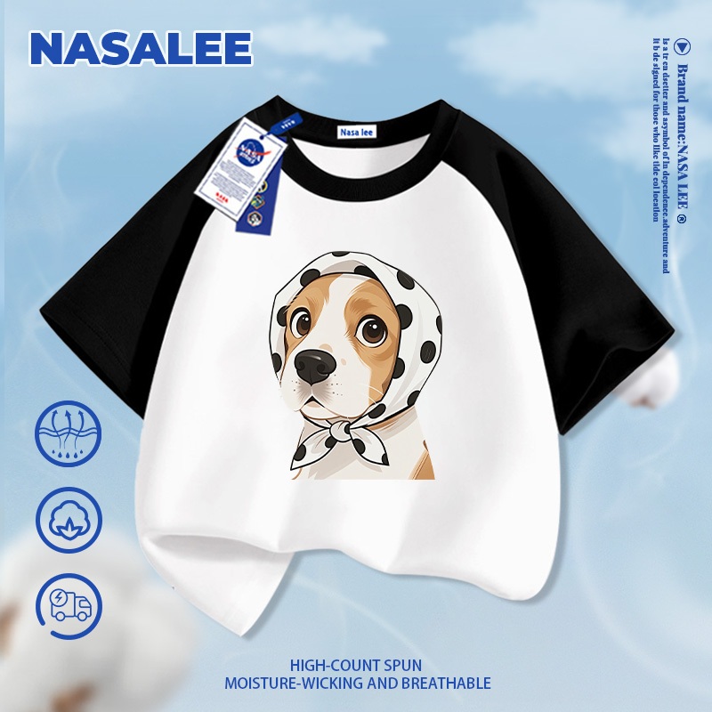 [Giao hàng trong ngày] NASA Hợp thời trang Phong cách mới Cotton nguyên chất cho trẻ em tay ngắn thoải mái In hình Piccolo thân thiện với da