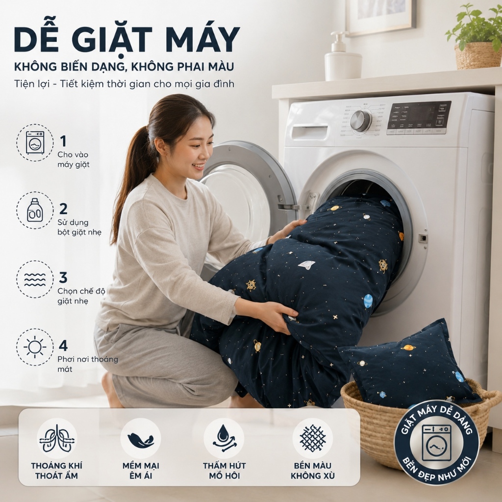 Hàng Sẵn Bộ Drap 4 Món Phong Cách Vũ Trụ | Miễn Phí Ship + Giao Nhanh + Giảm Giá Thêm