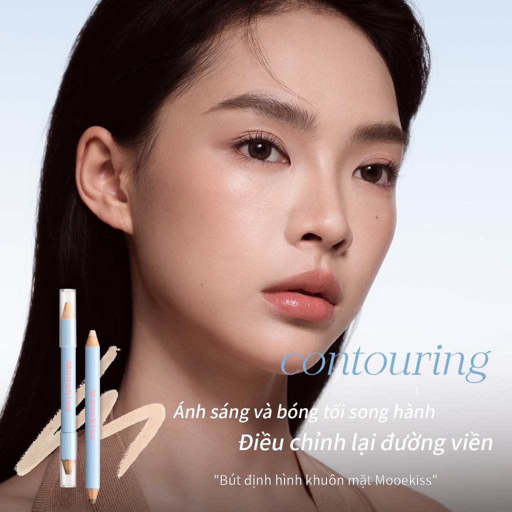 Bút Tạo Khối Mooekiss Stick 2 Đầu, Tạo Khối 3D, Highlight, Dễ Tán, Định Hình Khuôn Mặt