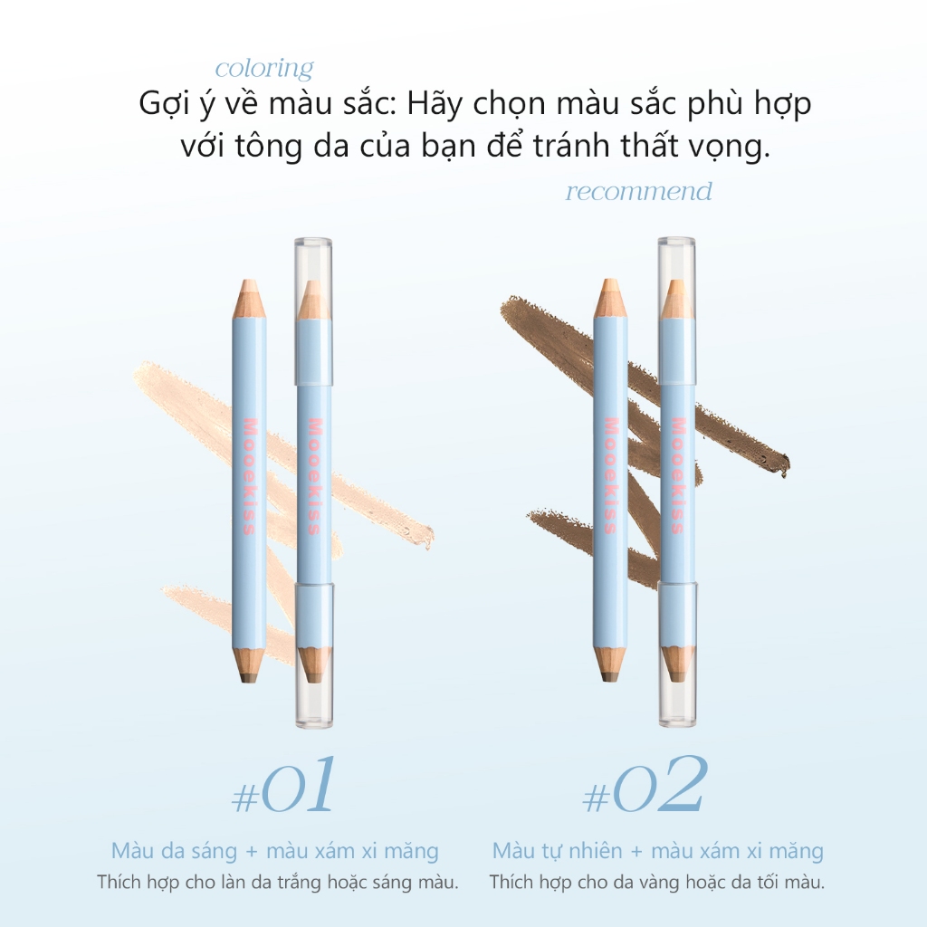 Bút Tạo Khối Mooekiss Stick 2 Đầu, Tạo Khối 3D, Highlight, Dễ Tán, Định Hình Khuôn Mặt